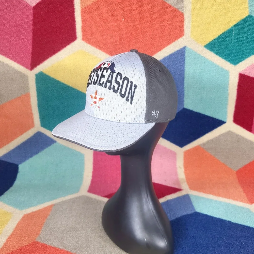Houston Astros Postseason Baseball Cap 47 Brand Adjustable‎ Gray